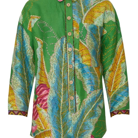 FARM Rio Pants - FARM Rio Green Tropical Jumpsuit